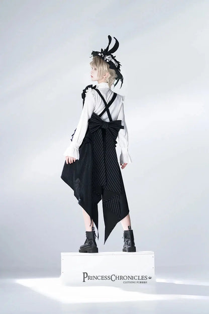 Ouji Outfit Cool Lolita Waist Cincher w. High Low Skirt by Princess Chronicles ~ Rabbit Theater Corset Costume Ouji Lolita Blous SS69