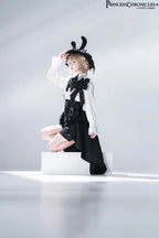 Ouji Outfit Cool Lolita Waist Cincher w. High Low Skirt by Princess Chronicles ~ Rabbit Theater Corset Costume Ouji Lolita Blous SS69