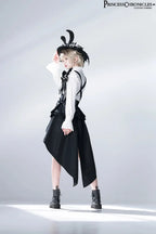 Ouji Outfit Cool Lolita Waist Cincher w. High Low Skirt by Princess Chronicles ~ Rabbit Theater Corset Costume Ouji Lolita Blous SS69