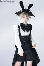 Ouji Outfit Cool Lolita Waist Cincher w. High Low Skirt by Princess Chronicles ~ Rabbit Theater Corset Costume Ouji Lolita Blous SS69