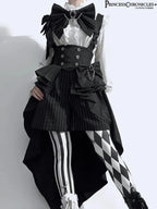 Ouji Outfit Cool Lolita Waist Cincher w. High Low Skirt by Princess Chronicles ~ Rabbit Theater Corset Costume Ouji Lolita Blous SS69