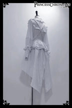 Ouji Outfit Cool Lolita Waist Cincher w. High Low Skirt by Princess Chronicles ~ Rabbit Theater Corset Costume Ouji Lolita Blous SS69