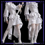 Ouji Outfit Cool Lolita Waist Cincher w. High Low Skirt by Princess Chronicles ~ Rabbit Theater Corset Costume Ouji Lolita Blous SS69