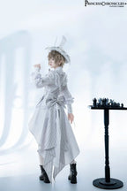 Ouji Outfit Cool Lolita Waist Cincher w. High Low Skirt by Princess Chronicles ~ Rabbit Theater Corset Costume Ouji Lolita Blous SS69