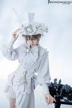 Ouji Outfit Cool Lolita Waist Cincher w. High Low Skirt by Princess Chronicles ~ Rabbit Theater Corset Costume Ouji Lolita Blous SS69