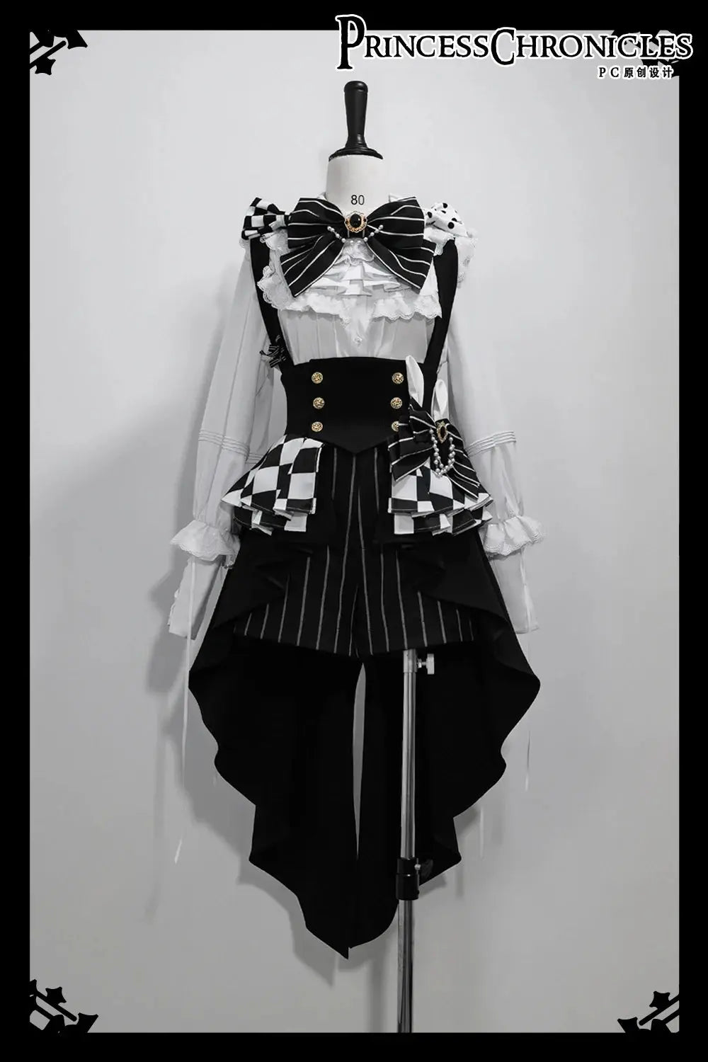 Ouji Outfit Cool Lolita Waist Cincher w. High Low Skirt by Princess Chronicles ~ Rabbit Theater Corset Costume Ouji Lolita Blous SS69