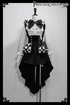 Ouji Outfit Cool Lolita Waist Cincher w. High Low Skirt by Princess Chronicles ~ Rabbit Theater Corset Costume Ouji Lolita Blous SS69