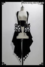 Ouji Outfit Cool Lolita Waist Cincher w. High Low Skirt by Princess Chronicles ~ Rabbit Theater Corset Costume Ouji Lolita Blous SS69