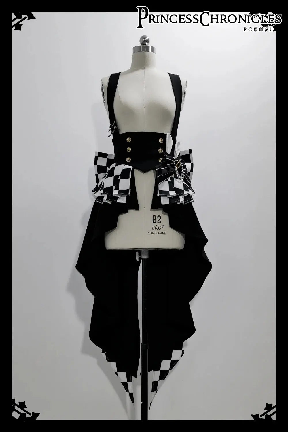 Ouji Outfit Cool Lolita Waist Cincher w. High Low Skirt by Princess Chronicles ~ Rabbit Theater Corset Costume Ouji Lolita Blous SS69