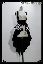 Ouji Outfit Cool Lolita Waist Cincher w. High Low Skirt by Princess Chronicles ~ Rabbit Theater Corset Costume Ouji Lolita Blous SS69