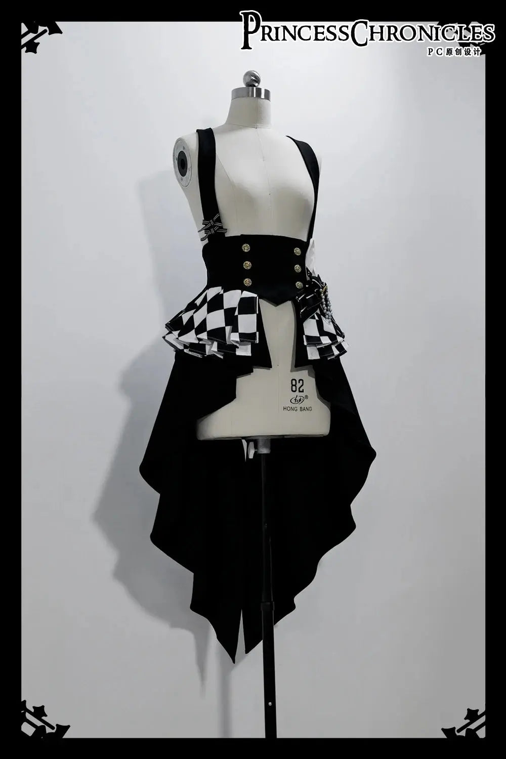 Ouji Outfit Cool Lolita Waist Cincher w. High Low Skirt by Princess Chronicles ~ Rabbit Theater Corset Costume Ouji Lolita Blous SS69