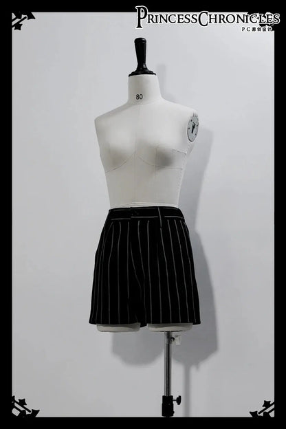 Ouji Outfit Cool Lolita Waist Cincher w. High Low Skirt by Princess Chronicles ~ Rabbit Theater Corset Costume Ouji Lolita Blous SS69