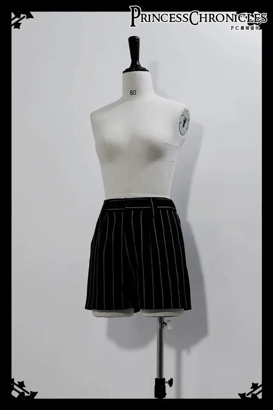 Ouji Outfit Cool Lolita Waist Cincher w. High Low Skirt by Princess Chronicles ~ Rabbit Theater Corset Costume Ouji Lolita Blous SS69