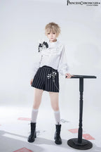 Ouji Outfit Cool Lolita Waist Cincher w. High Low Skirt by Princess Chronicles ~ Rabbit Theater Corset Costume Ouji Lolita Blous SS69