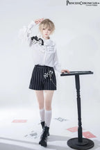 Ouji Outfit Cool Lolita Waist Cincher w. High Low Skirt by Princess Chronicles ~ Rabbit Theater Corset Costume Ouji Lolita Blous SS69