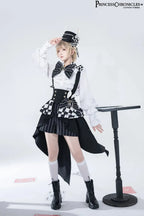 Ouji Outfit Cool Lolita Waist Cincher w. High Low Skirt by Princess Chronicles ~ Rabbit Theater Corset Costume Ouji Lolita Blous SS69