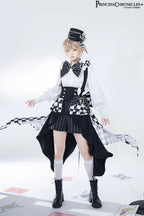 Ouji Outfit Cool Lolita Waist Cincher w. High Low Skirt by Princess Chronicles ~ Rabbit Theater Corset Costume Ouji Lolita Blous SS69
