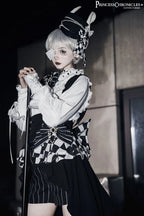 Ouji Outfit Cool Lolita Waist Cincher w. High Low Skirt by Princess Chronicles ~ Rabbit Theater Corset Costume Ouji Lolita Blous SS69