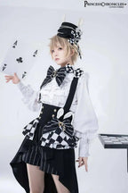 Ouji Outfit Cool Lolita Waist Cincher w. High Low Skirt by Princess Chronicles ~ Rabbit Theater Corset Costume Ouji Lolita Blous - SS69