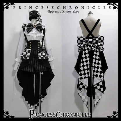 Ouji Outfit Cool Lolita Waist Cincher w. High Low Skirt by Princess Chronicles ~ Rabbit Theater Corset Costume Ouji Lolita Blous - SS69