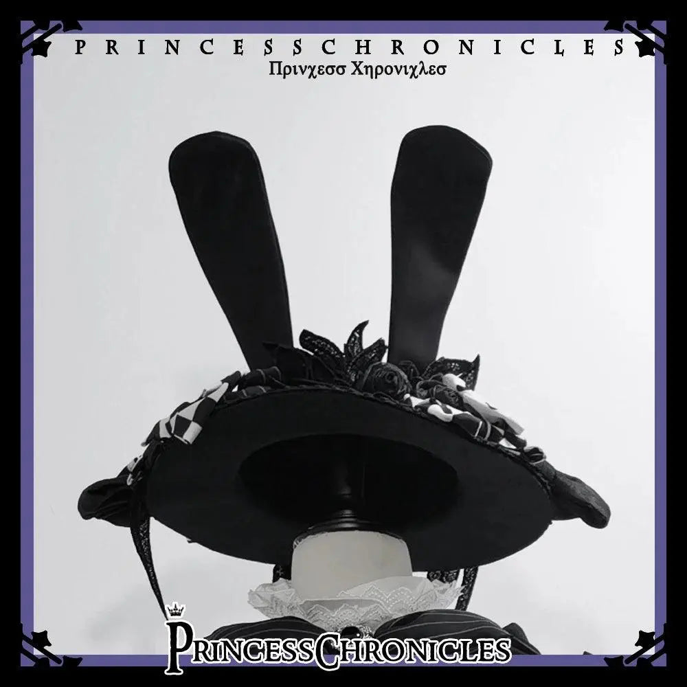 Ouji Outfit Cool Lolita Waist Cincher w. High Low Skirt by Princess Chronicles ~ Rabbit Theater Corset Costume Ouji Lolita Blous - SS69