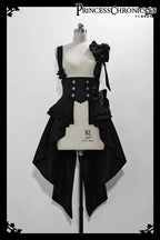 Ouji Outfit Cool Lolita Waist Cincher w. High Low Skirt by Princess Chronicles ~ Rabbit Theater Corset Costume Ouji Lolita Blous - SS69