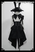 Ouji Outfit Cool Lolita Waist Cincher w. High Low Skirt by Princess Chronicles ~ Rabbit Theater Corset Costume Ouji Lolita Blous - SS69