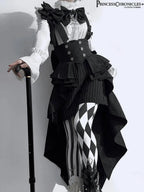 Ouji Outfit Cool Lolita Waist Cincher w. High Low Skirt by Princess Chronicles ~ Rabbit Theater Corset Costume Ouji Lolita Blous SS69