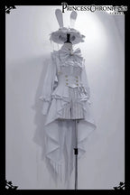Ouji Outfit Cool Lolita Waist Cincher w. High Low Skirt by Princess Chronicles ~ Rabbit Theater Corset Costume Ouji Lolita Blous SS69