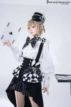 Ouji Outfit Cool Lolita Waist Cincher w. High Low Skirt by Princess Chronicles ~ Rabbit Theater Corset Costume Ouji Lolita Blous SS69