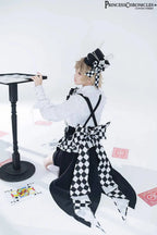 Ouji Outfit Cool Lolita Waist Cincher w. High Low Skirt by Princess Chronicles ~ Rabbit Theater Corset Costume Ouji Lolita Blous SS69