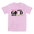 Pink Goes Good with Green T-shirt Fantasy Movies Wicked Printing Tshirts Cotton High Quality O-neck Tee-shirt for Women Unisex SS69 12.69 pink / XS