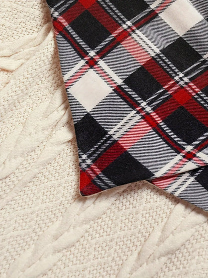 Plaid Print Splicing Hooded Dress, Casual Long Sleeve A Line Dress, Women's Clothing SS69