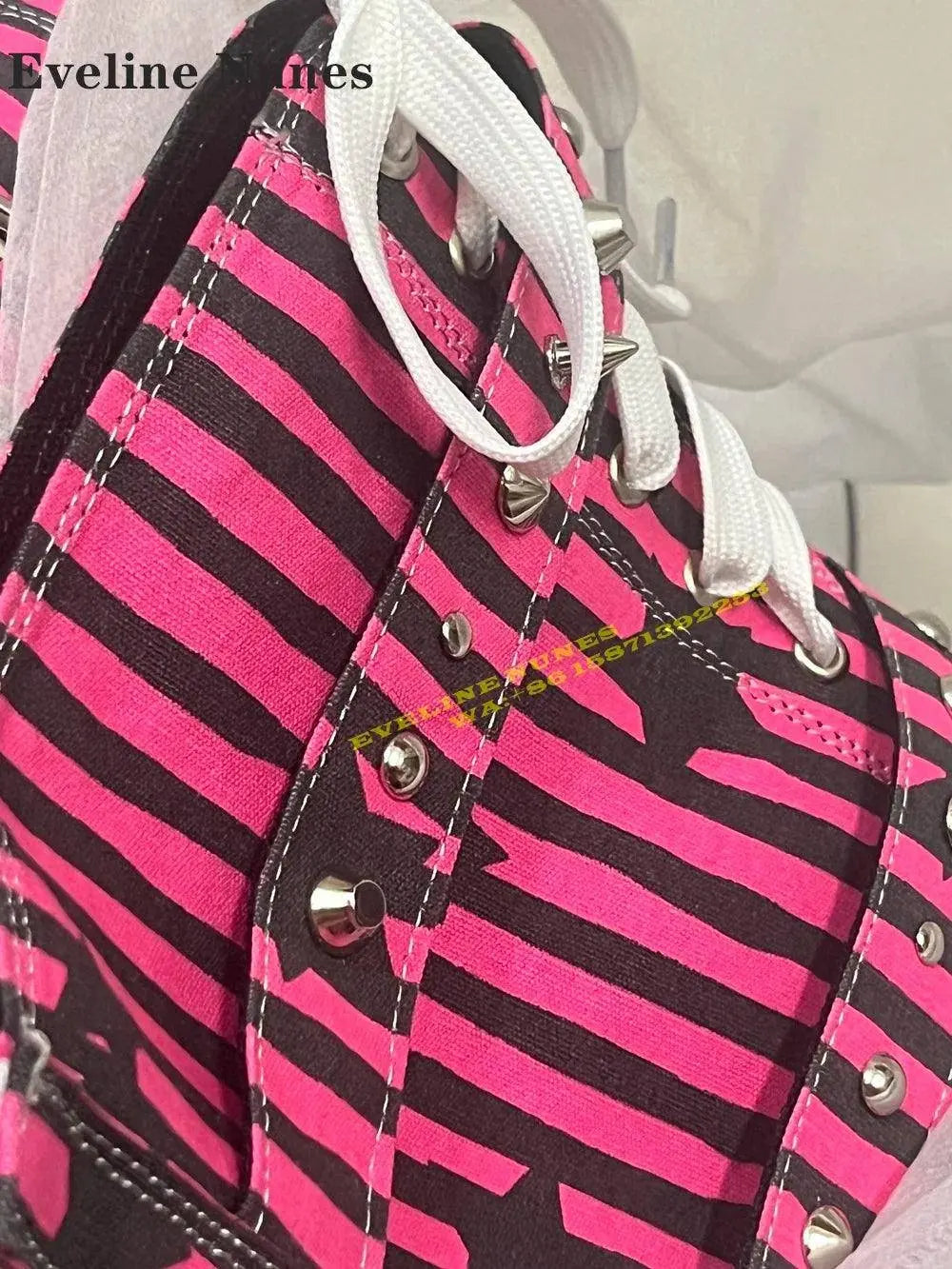 Platform Cross Tied Canvas Fashion Modern Boots Round Toe Height Increasing Metal Star Buckle Mixed Colors Knee High Boots 2024 SS69