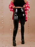 Plus Size Faux Latex Pants Women Gothic Shiny Patent Leather Trousers 9XLStretch Splicing Pencil Pants 8XL Clubwear Custom 7XL SS69 52.69 black / 9XL