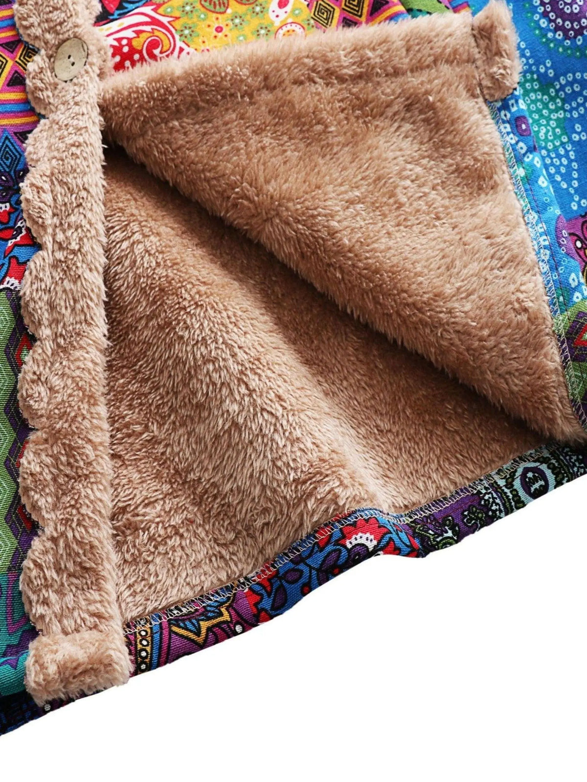 Plus Size Floral Pattern Coat, Casual Long Sleeve Fuzzy Hooded Coat For Fall & Winter, Women's Plus Size Clothing SS69