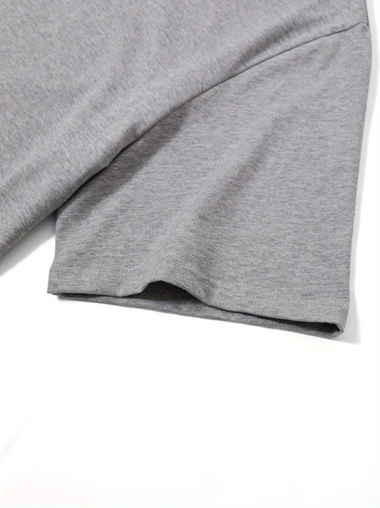 Plus Size Men's Cotton T-Shirt - Cute Three Cats Print, Breathable & Comfortable Casual Tee for Summer Outdoor Streetwear - SS69