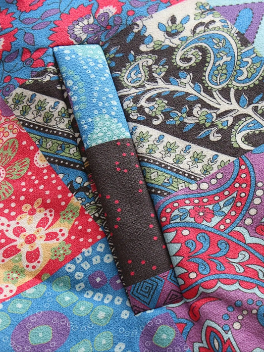 Plus Size Patchwork Print Hooded Coat, Casual Button Front Long Sleeve Warm Outerwear For Fall & Winter, Women's Plus Size Clothing SS69