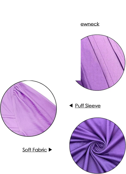 Plus Size Tops for Women | Puff Short Sleeve - SS69