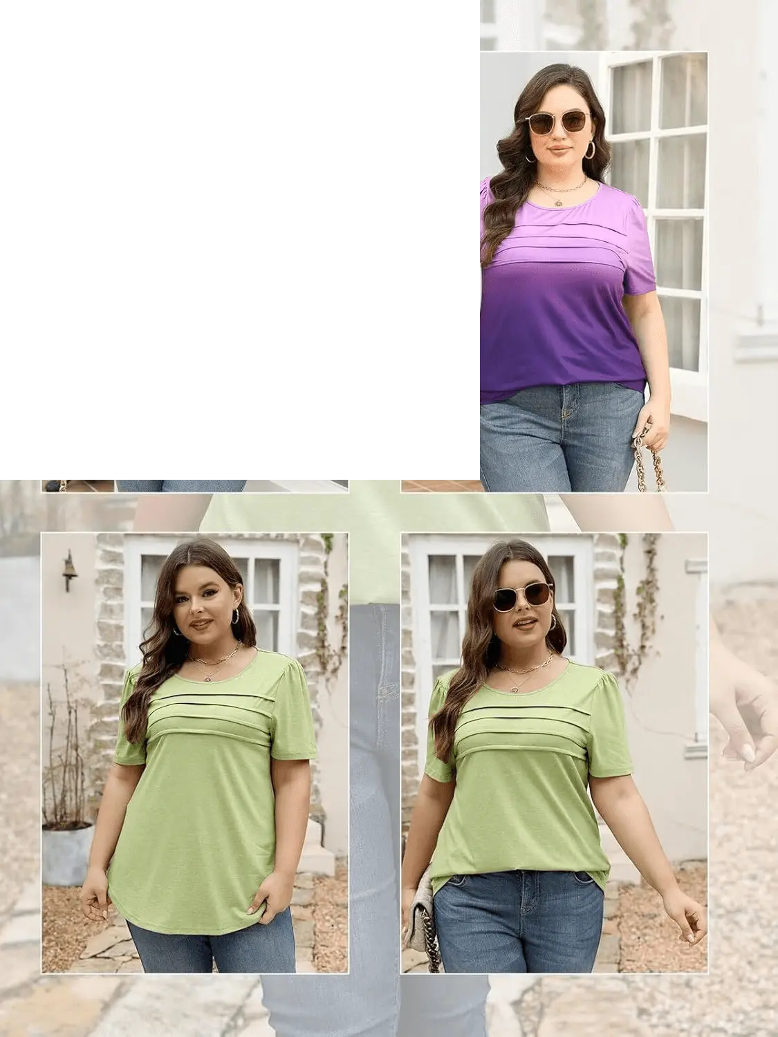 Plus Size Tops for Women | Puff Short Sleeve - SS69
