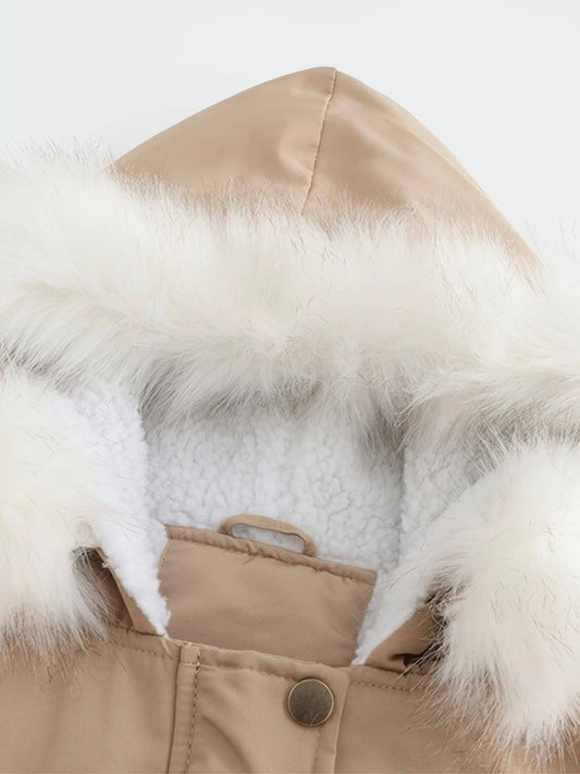 Plus Size Women's Parka Coat with Hood - 100% Polyester SS69