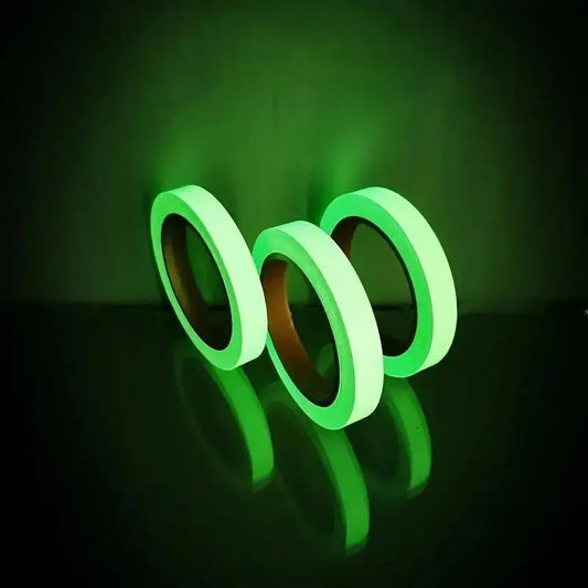 Premium Glow-in-The-Dark PVC Tape - Ultra-Bright, Rechargeable, and Long-Lasting Fluorescent Green Adhesive SS69