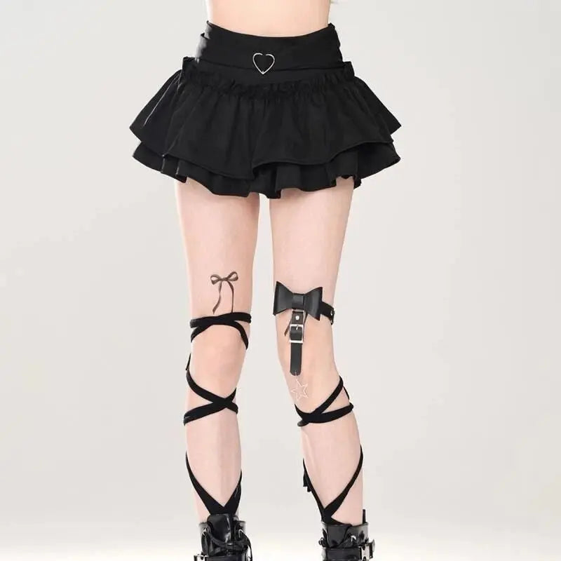 Puffy Cake Skirts Women Ruffles Chic Popular Sweet Spicy Girls Gothic All-match Korean Fashion Streetwear Summer Popular Y2k - SS69