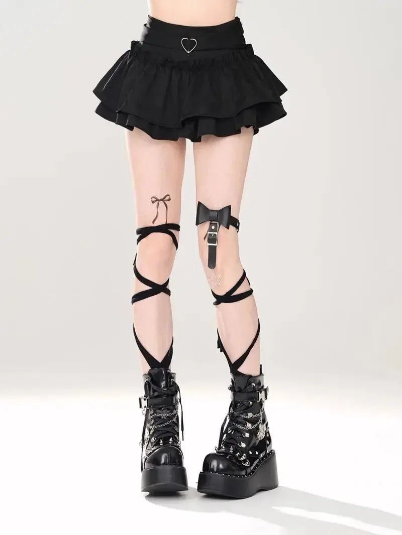 Puffy Cake Skirts Women Ruffles Chic Popular Sweet Spicy Girls Gothic All-match Korean Fashion Streetwear Summer Popular Y2k - SS69