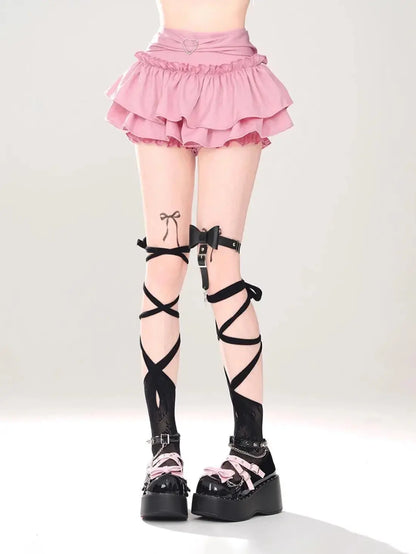 Puffy Cake Skirts Women Ruffles Chic Popular Sweet Spicy Girls Gothic All-match Korean Fashion Streetwear Summer Popular Y2k - SS69
