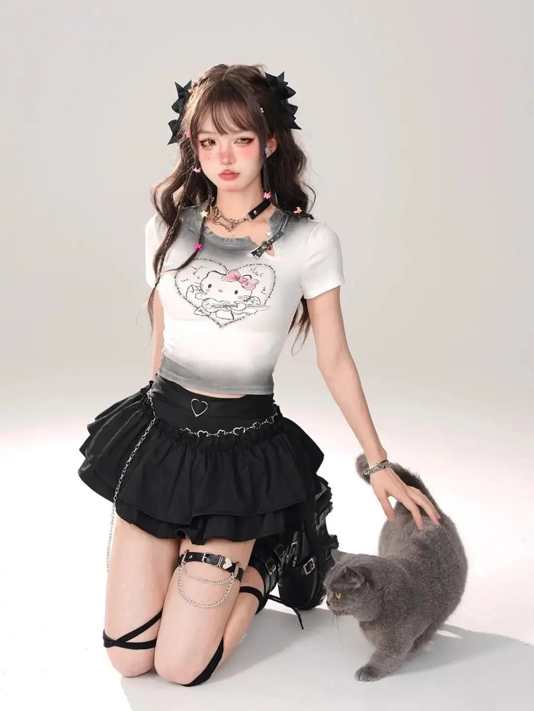 Puffy Cake Skirts Women Ruffles Chic Popular Sweet Spicy Girls Gothic All-match Korean Fashion Streetwear Summer Popular Y2k - SS69