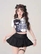 Puffy Cake Skirts Women Ruffles Chic Popular Sweet Spicy Girls Gothic All-match Korean Fashion Streetwear Summer Popular Y2k - SS69
