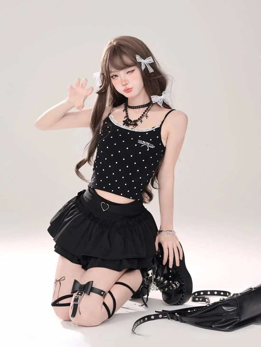 Puffy Cake Skirts Women Ruffles Chic Popular Sweet Spicy Girls Gothic All-match Korean Fashion Streetwear Summer Popular Y2k - SS69