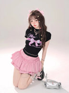 Puffy Cake Skirts Women Ruffles Chic Popular Sweet Spicy Girls Gothic All-match Korean Fashion Streetwear Summer Popular Y2k SS69