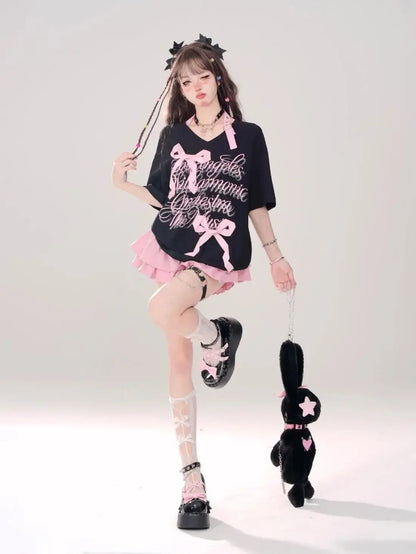 Puffy Cake Skirts Women Ruffles Chic Popular Sweet Spicy Girls Gothic All-match Korean Fashion Streetwear Summer Popular Y2k SS69